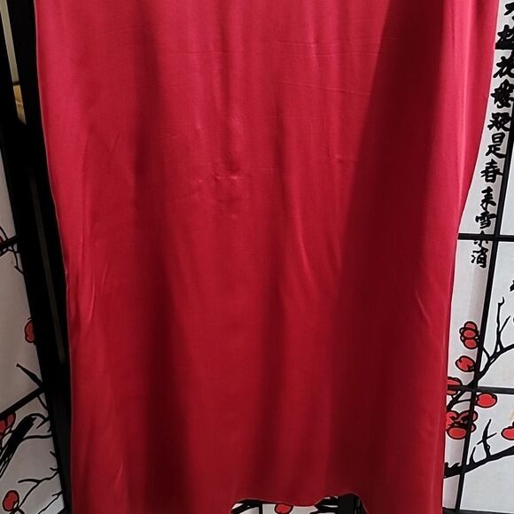 Reformation 100% Silk Red Spagetti Tie ShoulderMaxi Slip Dress - Picture 6 of 8